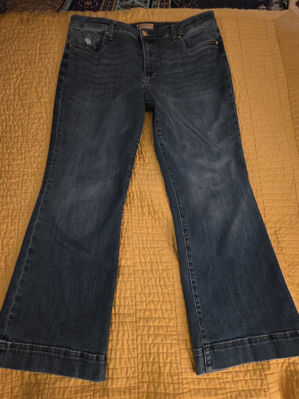 Kut from the Kloth  Womens Flared Blue Jeans Size 14